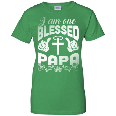 I Am One Blessed Papa-T-Shirt & Hoodie-Women's T-Shirt-Irish Green