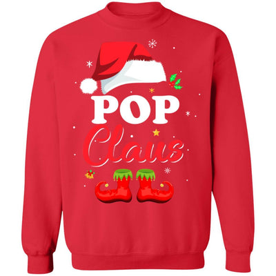 Santa Pop Claus Matching Family Pajamas Christmas Gifts-T-Shirt & Sweatshirt-Crewneck Sweatshirt-Red