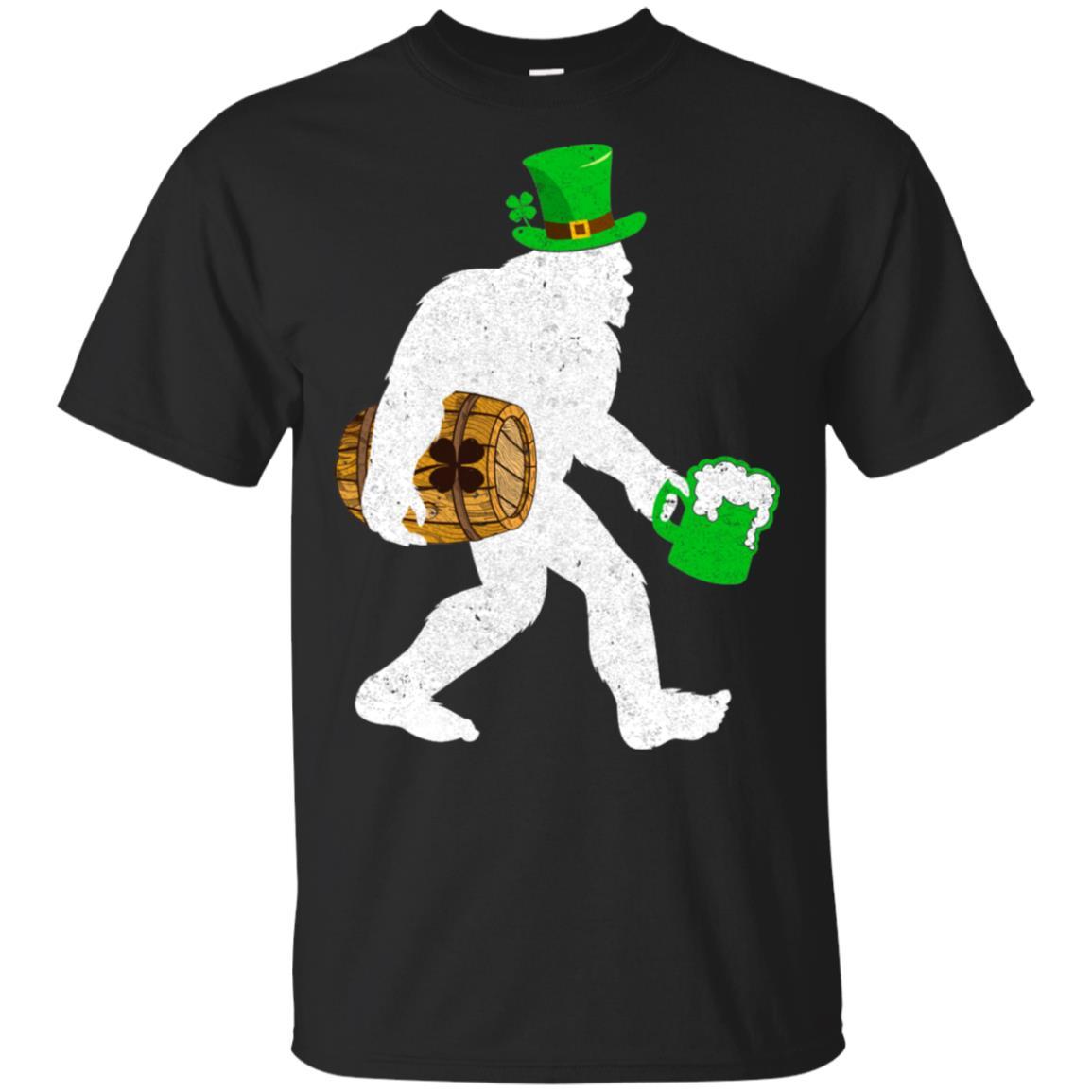 Shamrock Irish Drunk Bigfoot St Patrick's Day-T-Shirt & Hoodie-Classic T-Shirt-Black