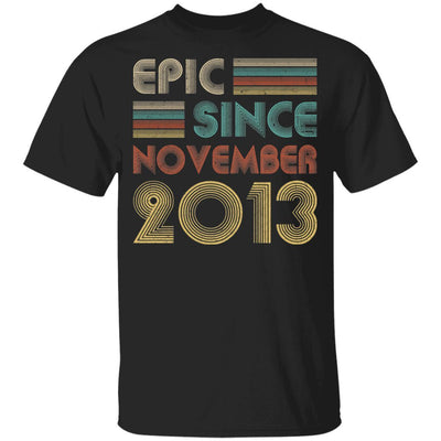 Epic Since November 2013 Vintage 8th Birthday Gifts Youth-Youth Shirt-Youth T-Shirt-Black