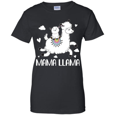 Mama Llama Cute Mother's Day Gift For Mom-T-Shirt & Hoodie-Women's T-Shirt-Black