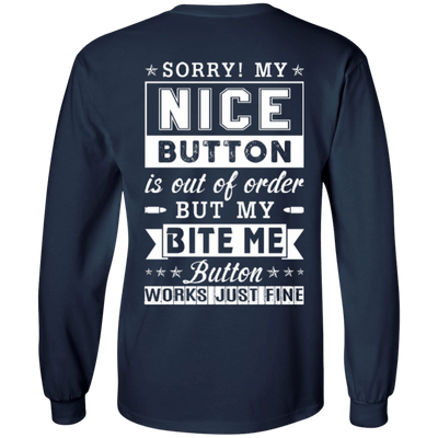 Sorry My Nice Button Is Out Of Order-T-Shirt & Hoodie-Long Sleeve T-Shirt-Navy