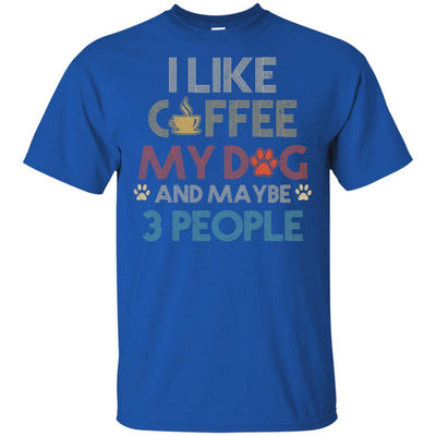 Vintage I Like Coffee My Dog Maybe 3 People Coffee-T-Shirt & Hoodie-Classic T-Shirt-Royal
