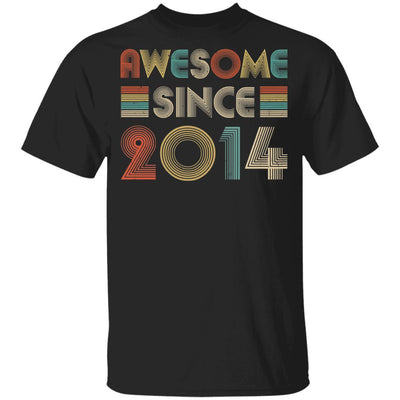 Awesome Since 2014 7th Birthday Gifts Youth-Youth Shirt-Youth T-Shirt-Black