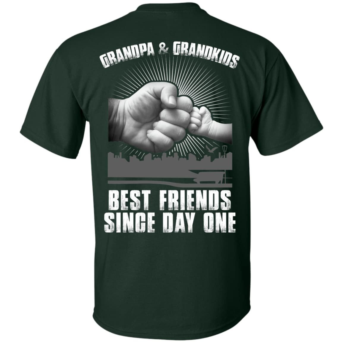 Grandpa And Grandkids Best Friends Single Day One-T-Shirt & Hoodie-Classic T-Shirt-Forest Green