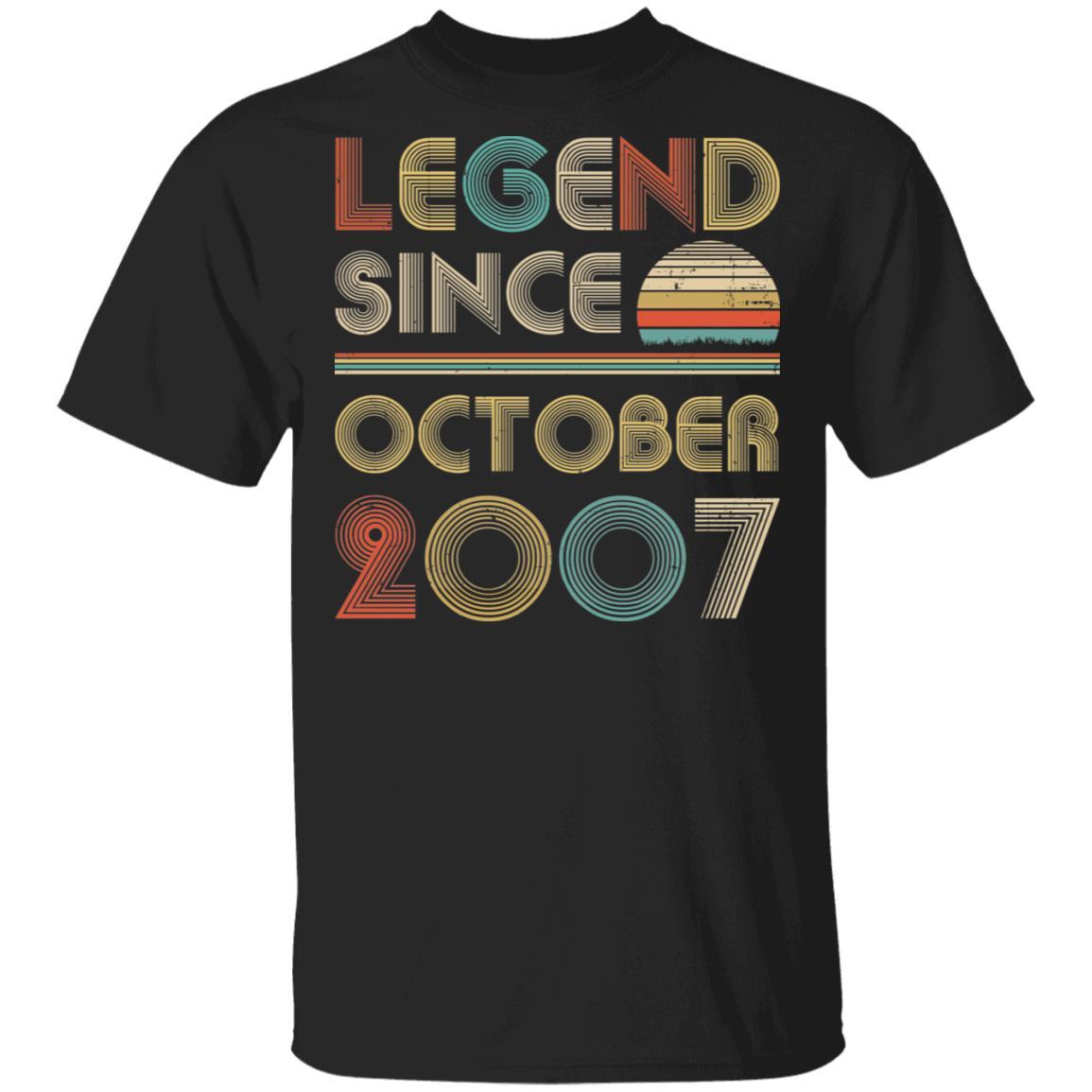 Legend Since October 2007 Vintage 15th Birthday Gifts