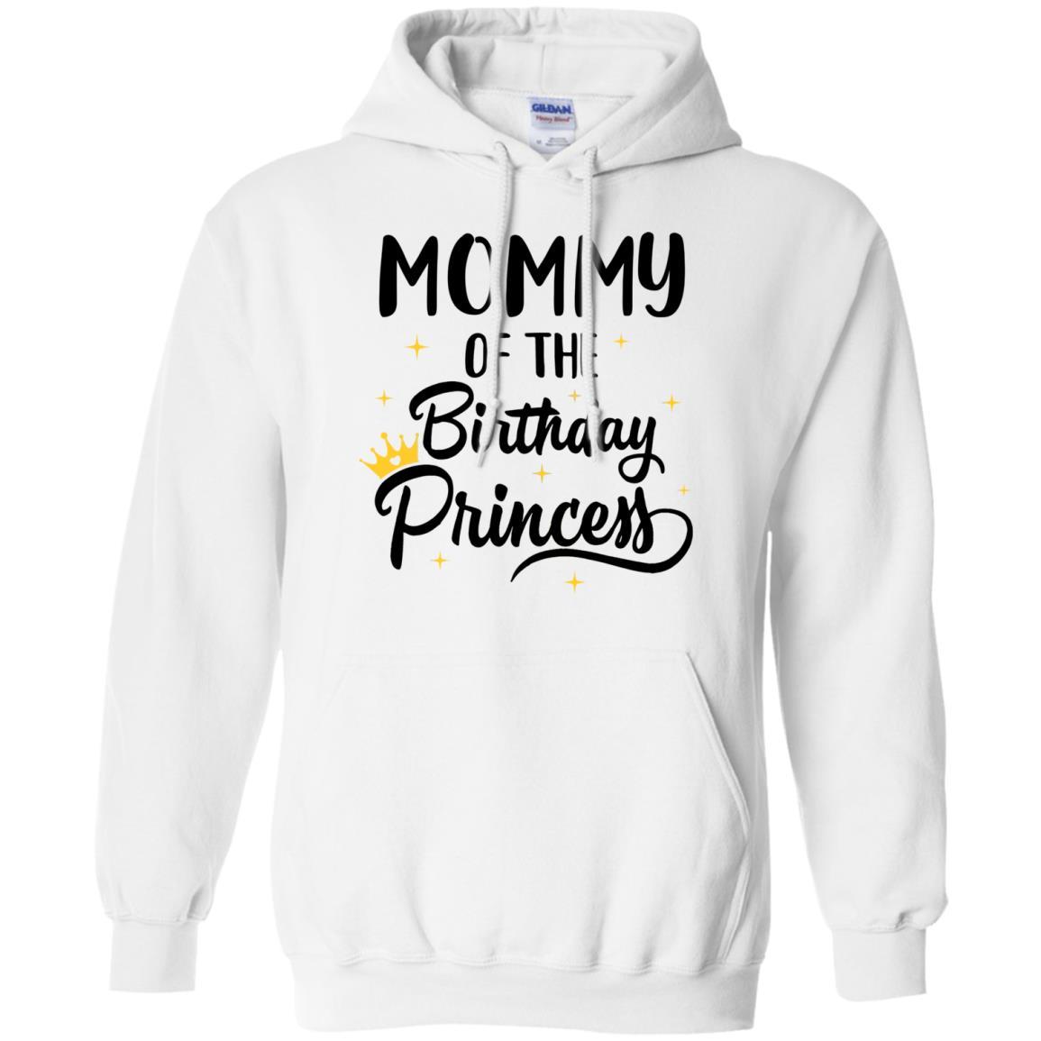 Mommy Of The Birthday Princess Matching Family Party-T-Shirt & Hoodie-Pullover Hoodie-White