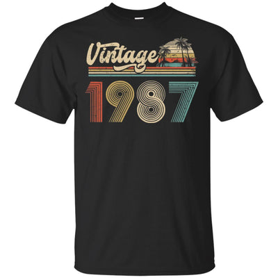 34th Birthday Gift Vintage 1987 Classic-T-Shirt & Hoodie-Classic T-Shirt-Black