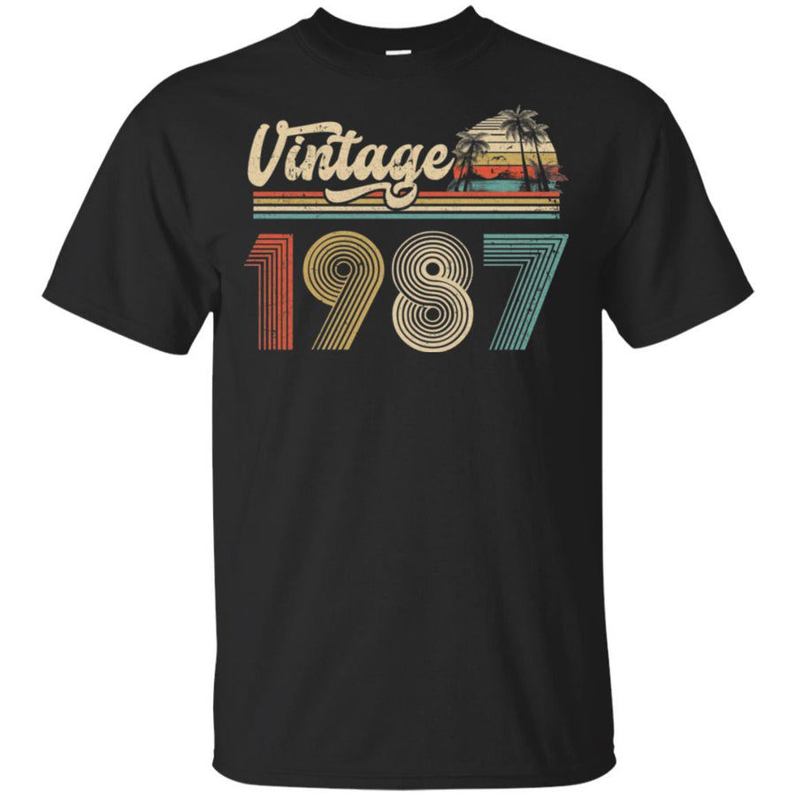 34th Birthday Gift Vintage 1987 Classic-T-Shirt & Hoodie-Classic T-Shirt-Black