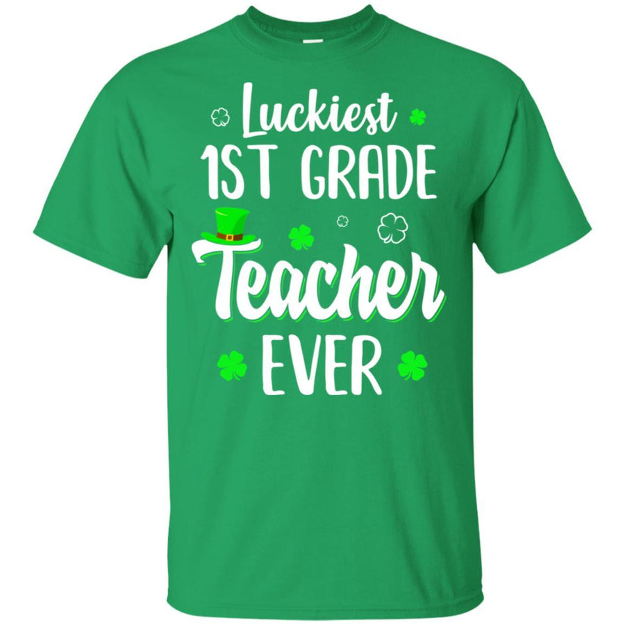 Luckiest 1st Grade Teacher Ever Irish St Patricks Day-T-Shirt & Hoodie-Classic T-Shirt-Irish Green