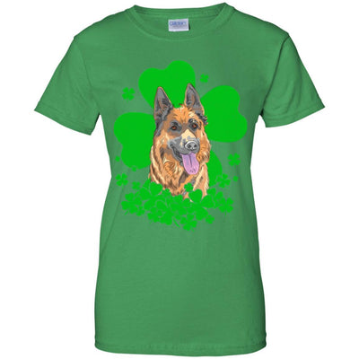German Shepherd St. Patrick's Day Clovers-T-Shirt & Hoodie-Women's T-Shirt-Irish Green