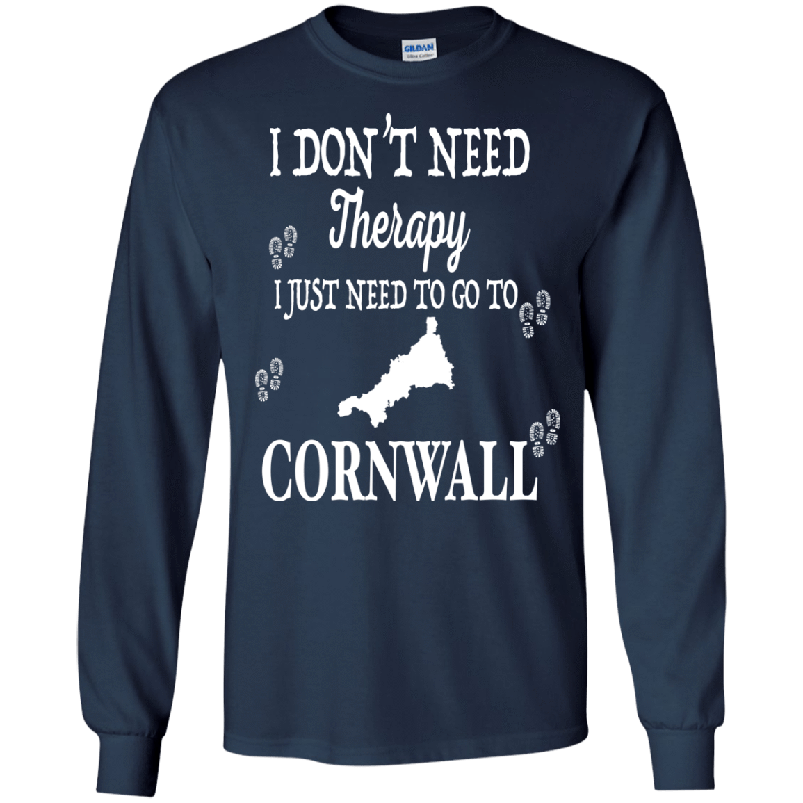 I Just Need To Go To Cornwall-T-Shirt & Hoodie-Long Sleeve T-Shirt-Navy
