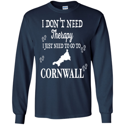 I Just Need To Go To Cornwall-T-Shirt & Hoodie-Long Sleeve T-Shirt-Navy