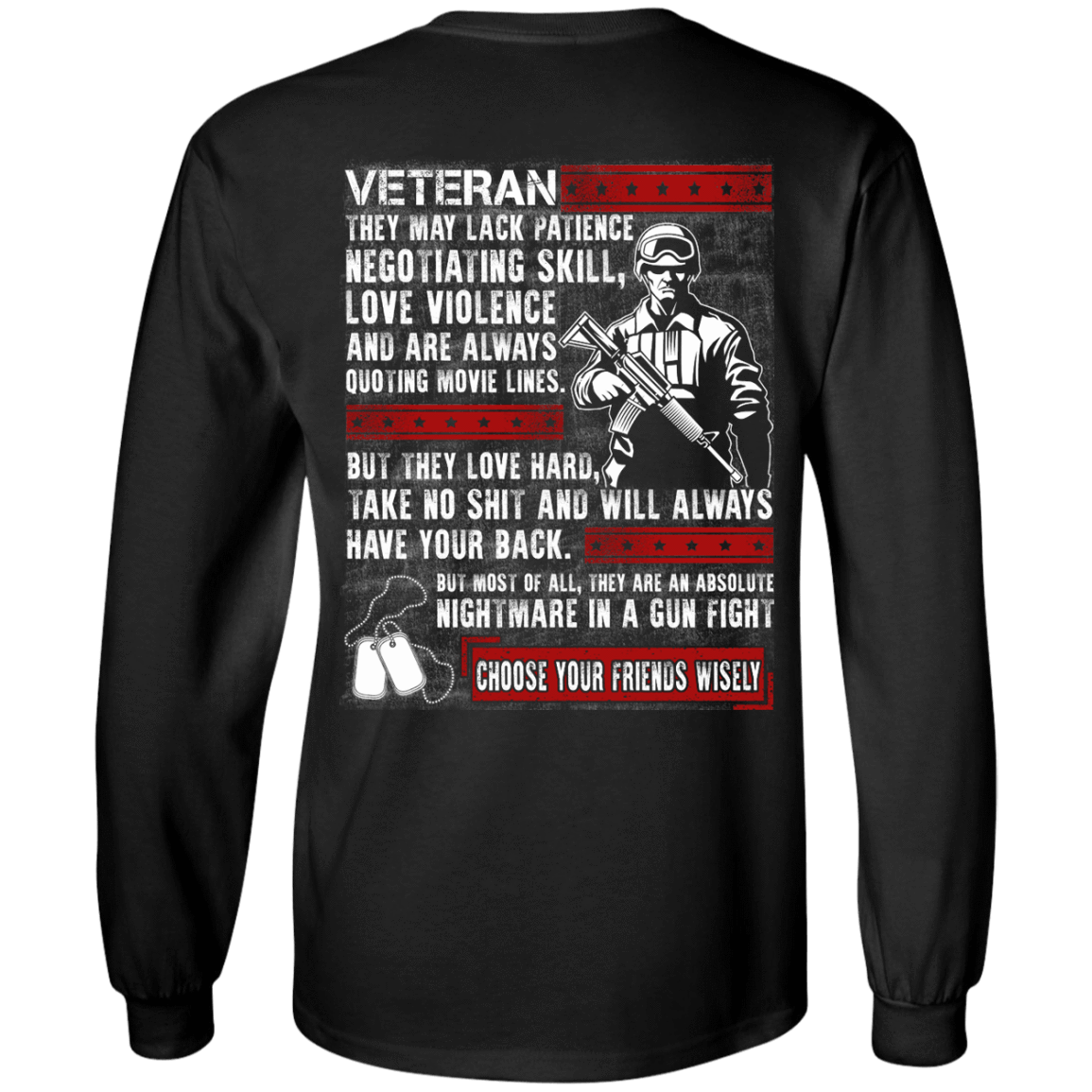 Veteran They May Lack Patience-T-Shirt & Hoodie-Long Sleeve T-Shirt-Black