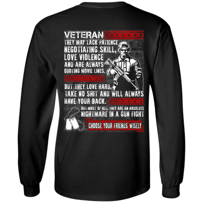 Veteran They May Lack Patience-T-Shirt & Hoodie-Long Sleeve T-Shirt-Black
