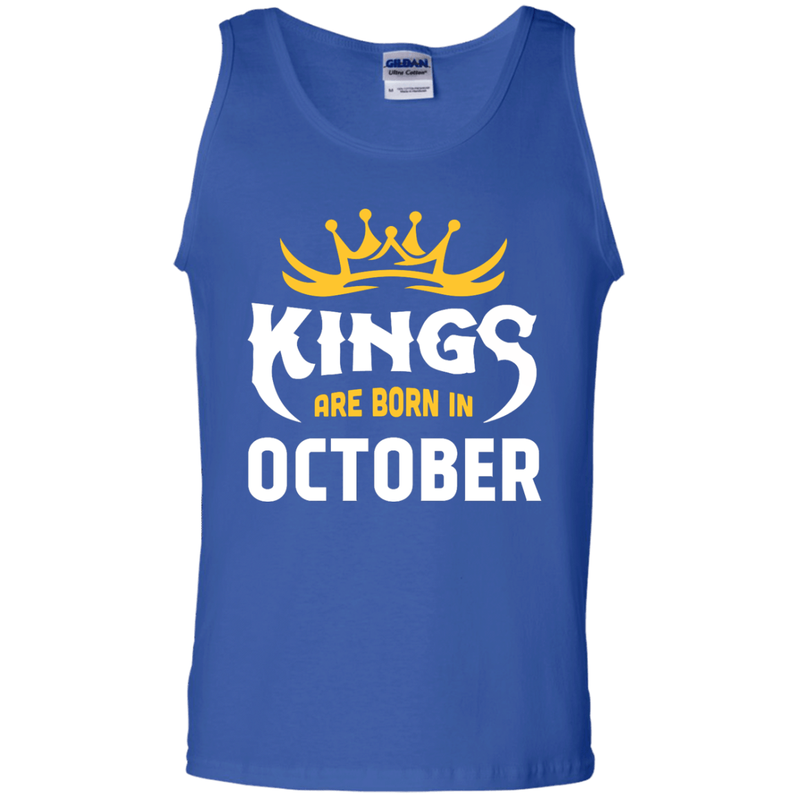 Kings Are Born In October-T-Shirt & Hoodie-Unisex Tank-Royal