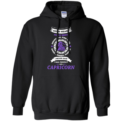 I Never Said I Was Perfect I Am A CAPRICORN-T-Shirt & Hoodie-Pullover Hoodie-Black