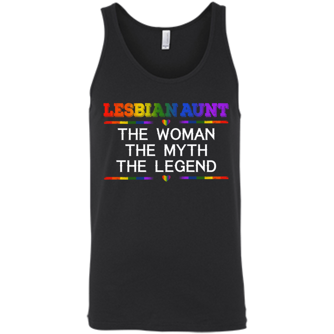 Lesbian Aunt The Woman The Myth The Legend-T-Shirt & Hoodie-Unisex Tank-Black