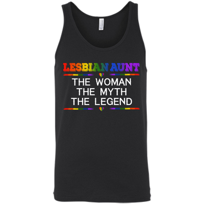 Lesbian Aunt The Woman The Myth The Legend-T-Shirt & Hoodie-Unisex Tank-Black