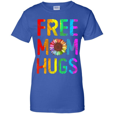 Flower Free Mom Hugs Pride LGBT-T-Shirt & Tank Top-Women's T-Shirt-Royal