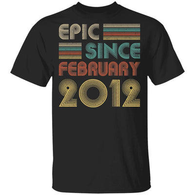 Epic Since February 2012 Vintage 9th Birthday Gifts Youth-Youth Shirt-Youth T-Shirt-Black