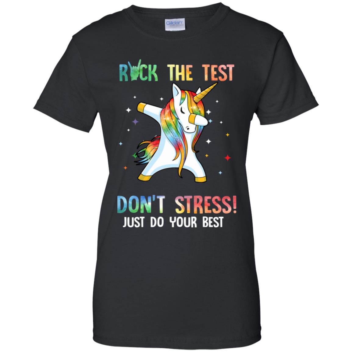 Rock The Test Funny School Unicorn Student Teacher