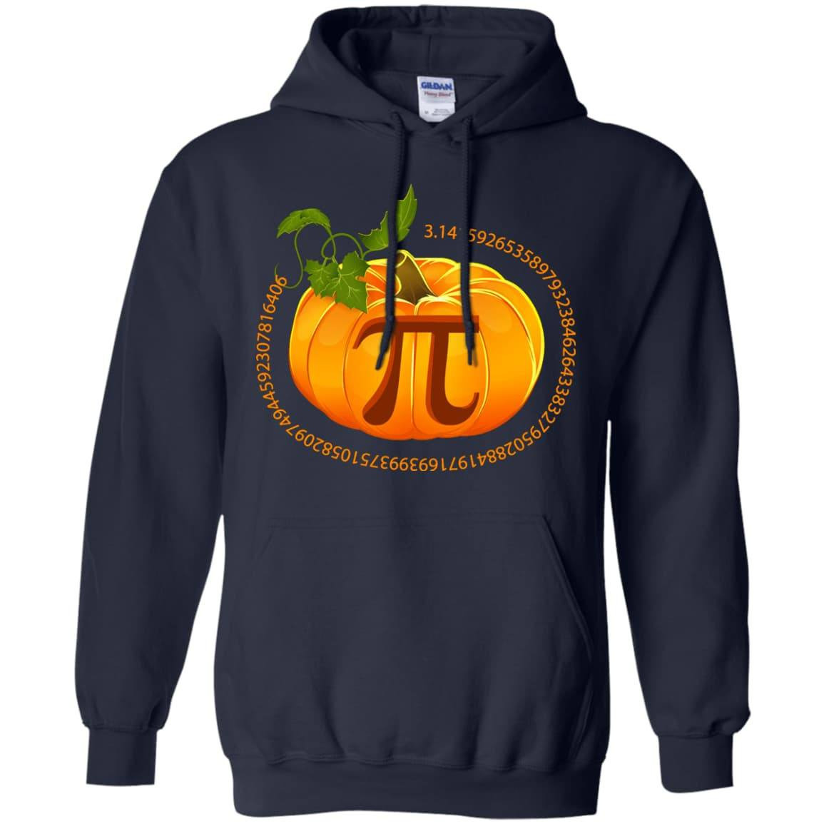 Funny Pi Pumpkin Pie Halloween-T-Shirt & Hoodie-Pullover Hoodie-Navy