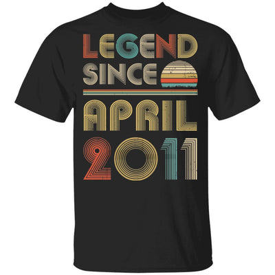 Legend Since April 2011 Vintage 10th Birthday Gifts Youth-Youth Shirt-Youth T-Shirt-Black