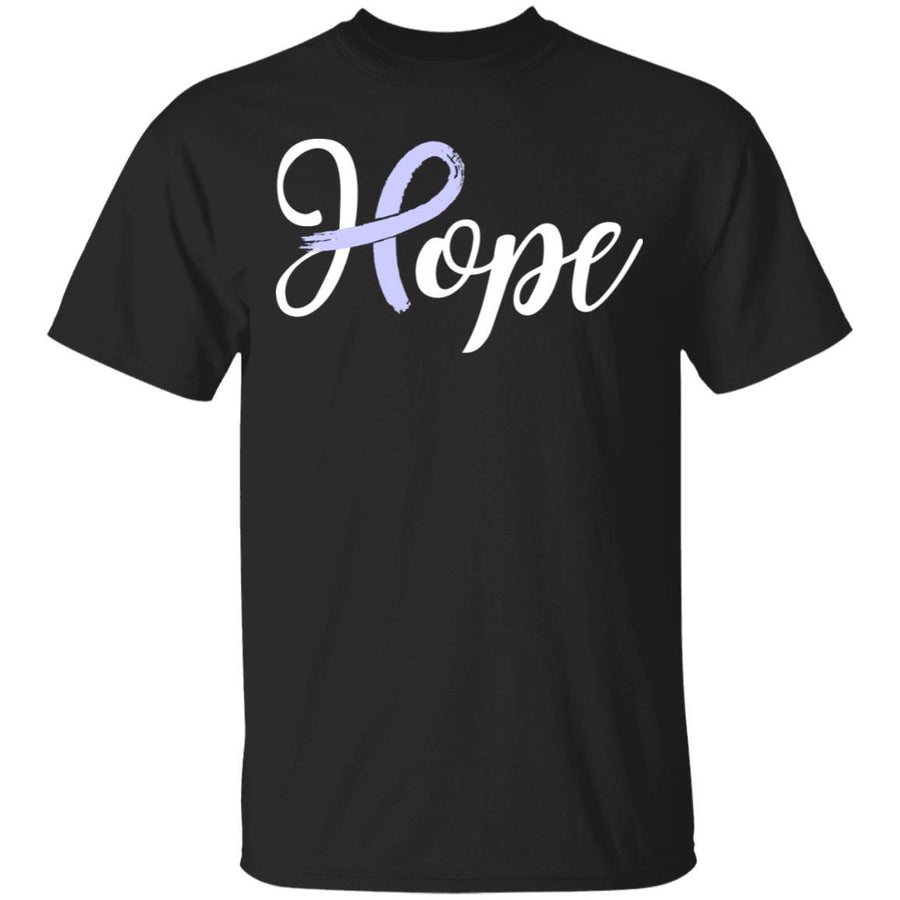 Stomach Cancer Awareness Periwinkle Ribbon Hope-T-Shirt & Hoodie-Classic T-Shirt-Black