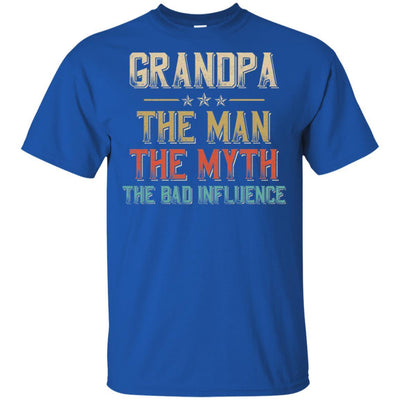 Vintage Grandpa The Man The Myth The Bad Influence-T-Shirt & Hoodie-Classic T-Shirt-Royal