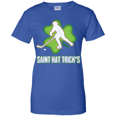 Saint Hat Trick's Hockey Shamrock St Patricks Day-T-Shirt & Hoodie-Women's T-Shirt-Royal