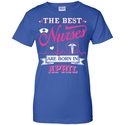The Best Nurses Are Born In April-T-Shirt & Hoodie-Women's T-Shirt-Royal