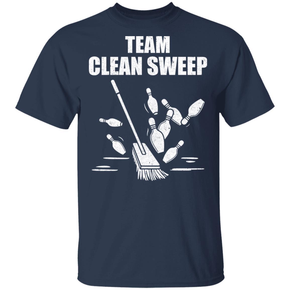 Funny Clean Sweep Bowling-T-Shirt & Hoodie-Classic T-Shirt-Navy
