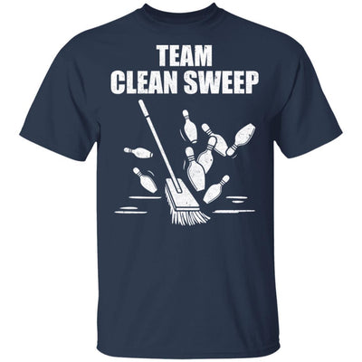 Funny Clean Sweep Bowling-T-Shirt & Hoodie-Classic T-Shirt-Navy