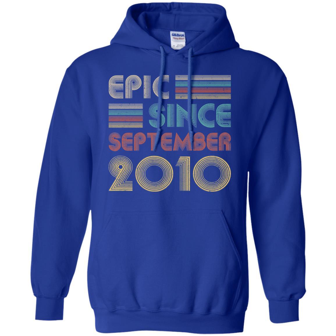 Epic Since September 2010 11th Birthday Gift 11 Yrs Old-T-Shirt & Hoodie-Pullover Hoodie-Royal