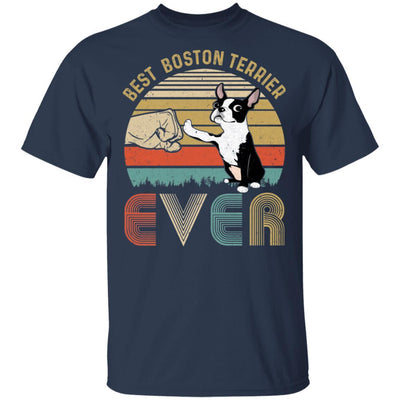 Vintage Best Boston Dad Ever Bump Fit Funny Dad Gifts-T-Shirt & Hoodie-Classic T-Shirt-Navy