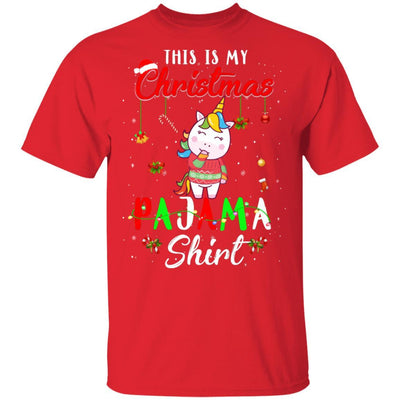 This Is My Christmas Pajama Unicorn Christmas Gifts-T-Shirt & Sweatshirt-Classic T-Shirt-Red