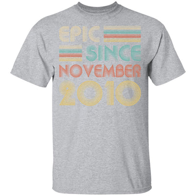 Epic Since November 2010 Vintage 11th Birthday Gifts Youth-Youth Shirt-Youth T-Shirt-Sport Grey
