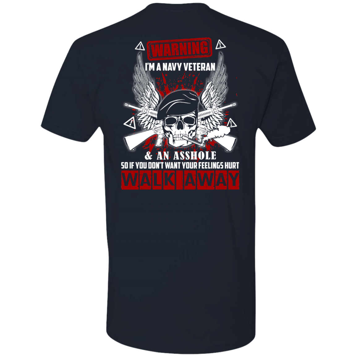 I'm A Navy Veteran And An A**hole-T-Shirt & Hoodie-Premium T-Shirt-Midnight Navy