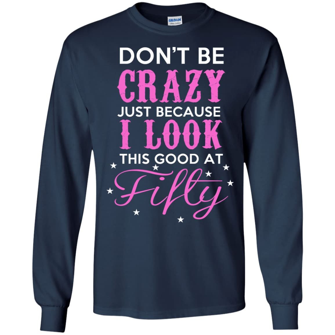 GOOT AT FIFTY-T-Shirt & Hoodie-Long Sleeve T-Shirt-Navy