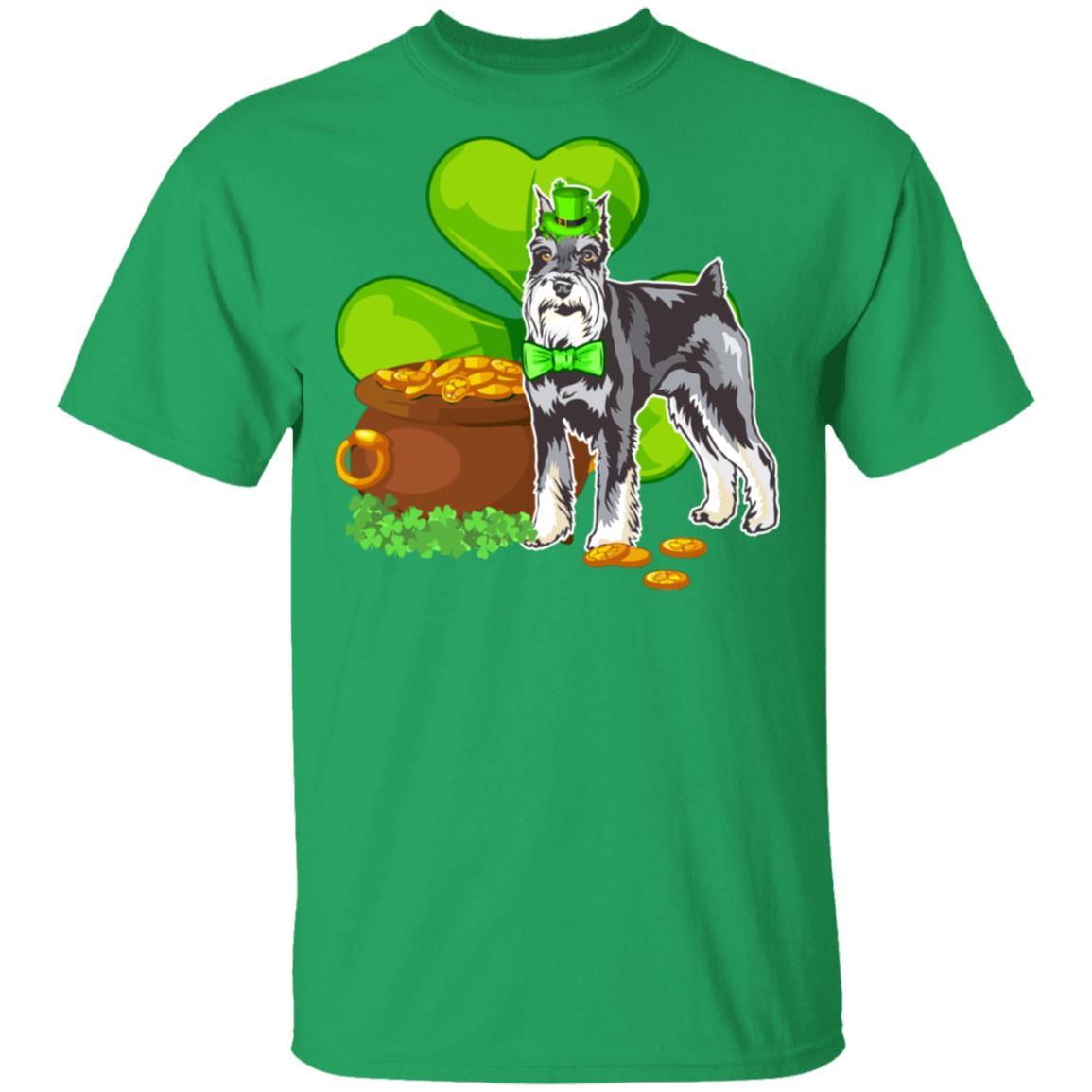 Schnauzer St Patrick's Day Irish Dog Lover Funny Gifts-T-Shirt & Hoodie-Classic T-Shirt-Irish Green