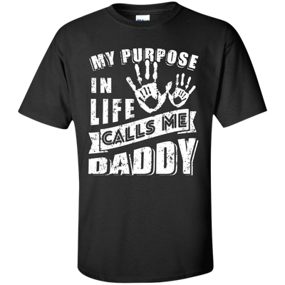 My Purpose In Life Calls Me Dad-T-Shirt & Hoodie-Classic T-Shirt-Black