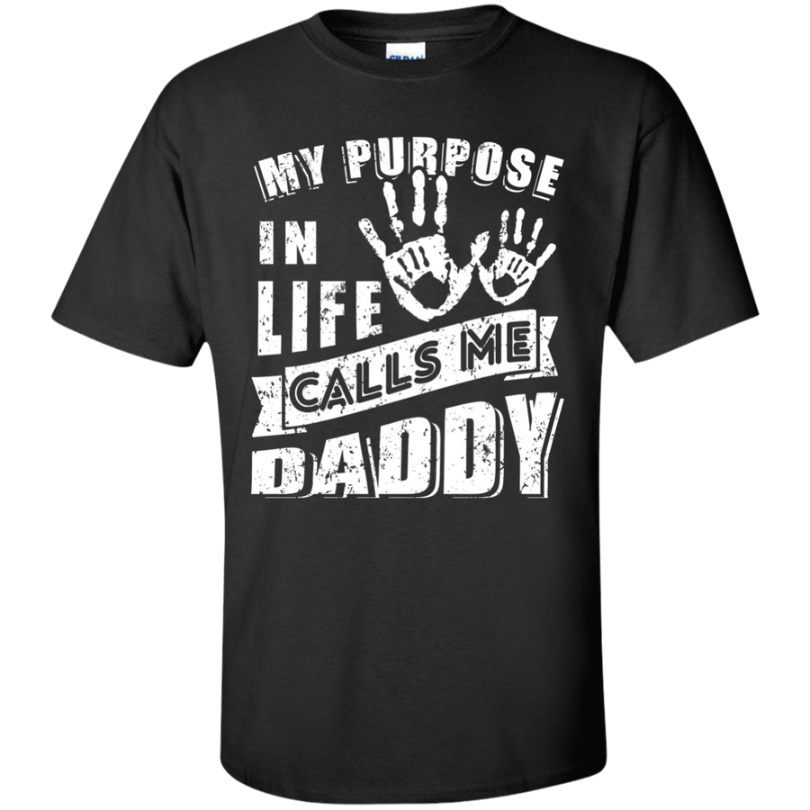 My Purpose In Life Calls Me Dad-T-Shirt & Hoodie-Classic T-Shirt-Black