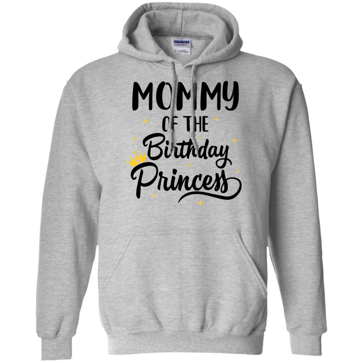 Mommy Of The Birthday Princess Matching Family Party-T-Shirt & Hoodie-Pullover Hoodie-Sport Grey