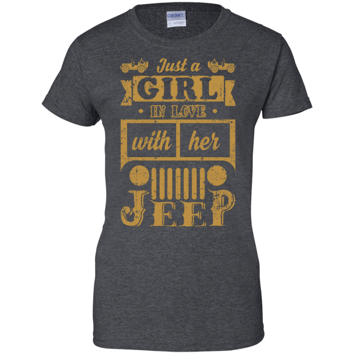 Just A Girl In Love With Her Jeep-T-Shirt & Hoodie-Women's T-Shirt-Dark Heather