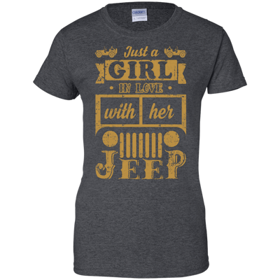 Just A Girl In Love With Her Jeep-T-Shirt & Hoodie-Women's T-Shirt-Dark Heather