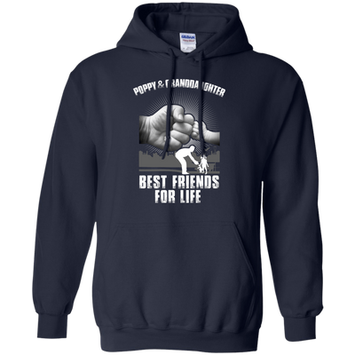 Poppy And Granddaughter best Friends For Life-T-Shirt & Hoodie-Pullover Hoodie-Navy