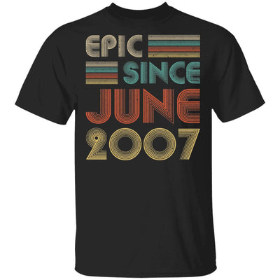 Epic Since June 2007 Vintage 14th Birthday Gifts-T-Shirt & Hoodie-Classic T-Shirt-Black
