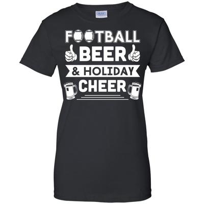 Football Beer Holiday Cheer-T-Shirt & Hoodie-Women's T-Shirt-Black