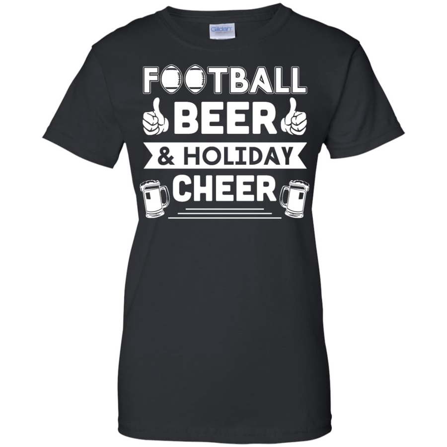 Football Beer Holiday Cheer-T-Shirt & Hoodie-Women's T-Shirt-Black